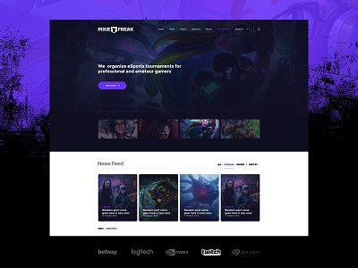 PixieFreak | eSports gaming theme for teams & tournaments dashboard design esports gaming landing theme website wordpress