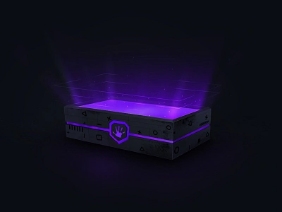 Loot box - Open app chest design esports gaming lootbox modern platform