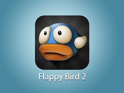 Flappy bird icon on a clear background for design use