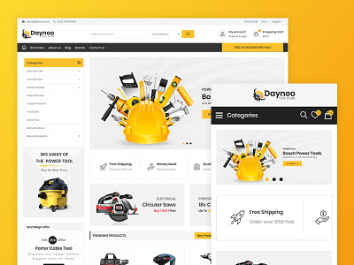Dayneo Tools Store appliances auto automotive ecommerce prestashop theme screwdriver services spare parts tool tools