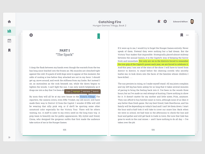 Reading Book UI with Text Highlight