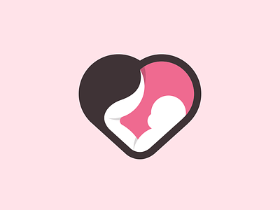 MOM baby character heart icon illustration love mark mom mother mothers day pink vector