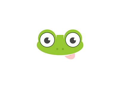 Frog animal eyes frog green icon illustration logo mark minimal vector