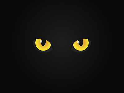 Black Cat animal black cat clean design eyes illustration minimal night vector