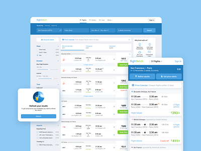 Flight Search Results booking fares flights ota search results travel ui web