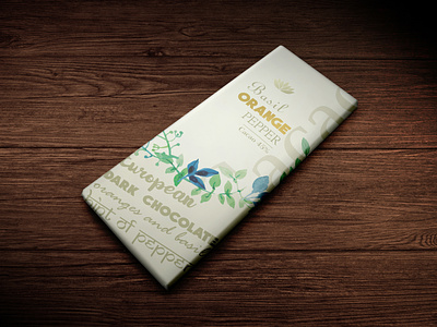 Luxury Chocolate Bar branding cacao conceptual dark chocolate design lotus orange packaging
