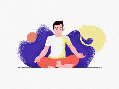 Meditation conceptual design illustration interaction meditation ui witty