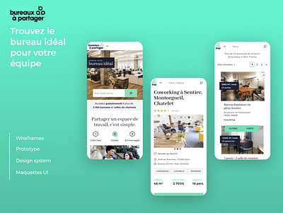 Bureaux partager UX/UI Design design ui user experience user interface ux