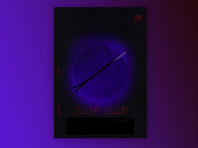 Alone again art artwork design gradients graphic design illustration poster poster a day poster art poster design posters print typogaphy typographic typography