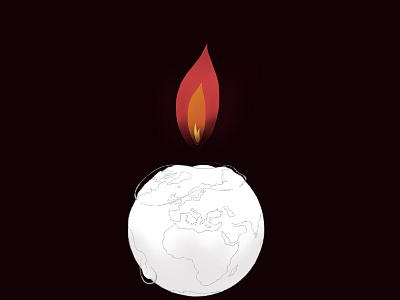 Candle Earth artwork globalwarming illustration procreate savetheplanet