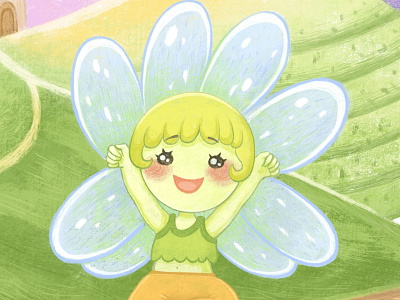 Little flower Olivia. GoodMorning anime cartoon cgart character characterdesign cute cuteart digitalartist fantasy illustration