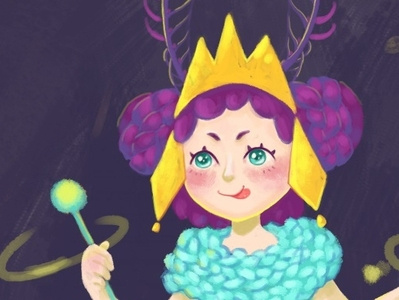Princess cozy yarn anime art artist cartoon cgart character characterdesign cute cuteart digitalartist illustration kawai magic magical princess