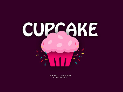 Pink Cupcake activity cupcake dark pink illustration simple simple design