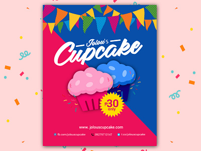 Festival Cupcake activity colorful cupcake festival flat design flyers simple design