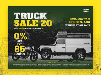 Truck Sale Advertisement advertising branding design marketing travel typography