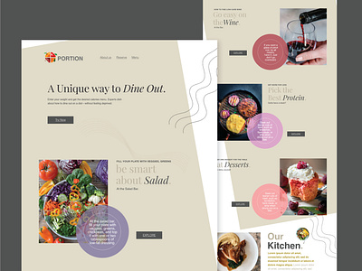 Portion branding design diet app food typography