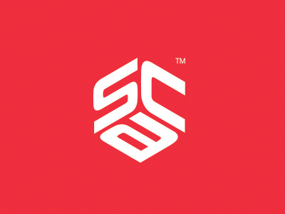 SCA Strategic brand identity isometric logo mark