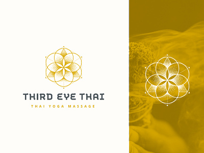 Third Eye Thai branding design geometry identity logo mark massage om sacred geometry spirituality