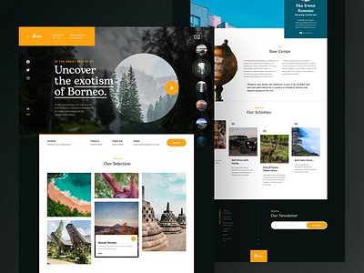 Nusa, Indonesia Travel Specialist | Full Shot asymmetrical big picture creative interaction landing page layout modern travel ui website