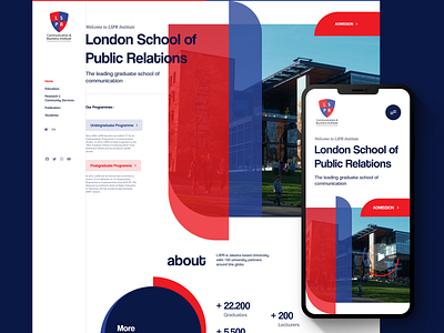LSPR University Website - an Exploration education landing page minimalist modern school university web design website