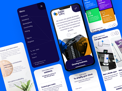 A Responsive View of Digital Valley Website card landing page mobile mobile first responsive web design website