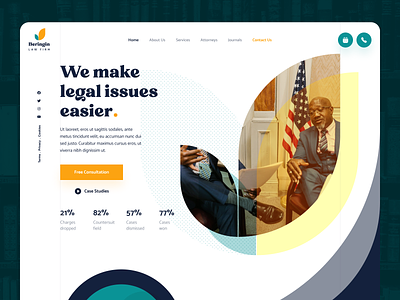 A Law Firm Website Design Concept design header landing page law law firm litigation site template ui kit web design website website design