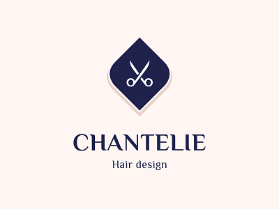 Chantelie - Hair design logo delicate elegant feminine feminine logo hair hair care hair cut hair design hair salon hair style hair stylist haircut hairdresser logo scissors sophisticated subtle