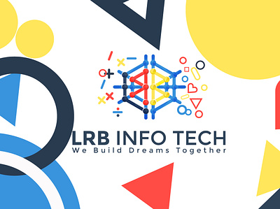 LRB INFO TECH LOGO brain brand branding creative design graphic design identity illustration illustrator landing page lettter vector web app web design webdesign website