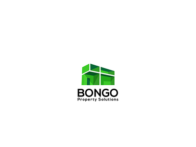 Bongo Property Solutions brand branding bricks clean door flat graphic design house house logo identity illustrator logo windows