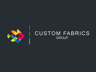 Custom Fabric Colourful logo animation blue brand branding character clean design flat graphic design icon identity illustration illustrator logo minimal typography ui vector web website