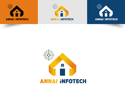 Annai Infotech 1 01 attractive blue brand branding character clean design flat graphic design icons identity illustration illustrator indian logo minimal tamil target typography vector