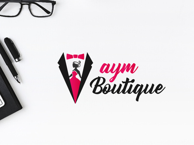 Aym Boutique 01 brand branding character clean graphic design icons logo typography vector