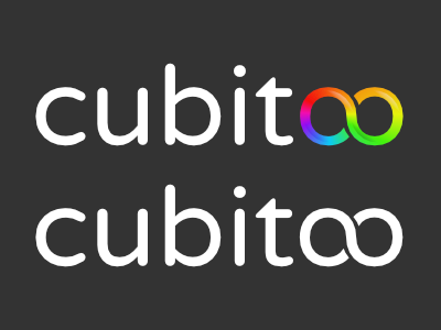 Cubitoo logotype 2017 brand branding corporate identity infinity logotype rainbow