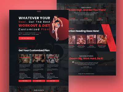 Fitness Landing page