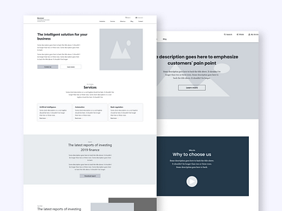 Landing page wireframe