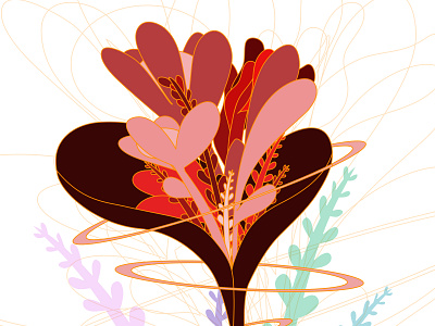 Gold Flower affinity designer bucket flower digital art flower gold graphic design illustration vector