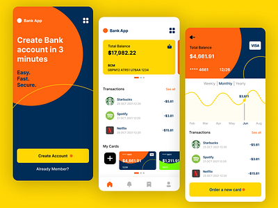 Bank App Mobile Ui Design app bank bank app branding credit card dashboard design design app figma free finance financial money illustration logo mobile ui ui ui design uidesign uiux web design