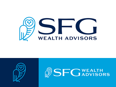 SFG Wealth Advisors advisor billboard bird branding financial identity letterhead logo logo design management mockup owl polo shirt tote wealth