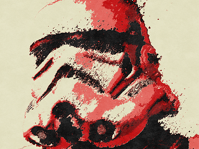 Red Trooper destruction distortion fanart print red scifi separation star wars starwars stormtrooper texture