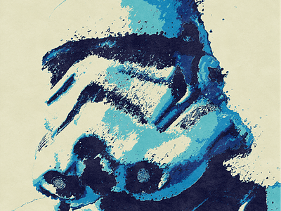 Blue Trooper destruction distortion fanart grunge print separation star wars starwars stormtropper texture