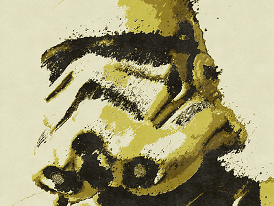 Gold Trooper destruction distortion fan art gold grunge poster poster design print retro scifi star wars starwars stormtrooper texture