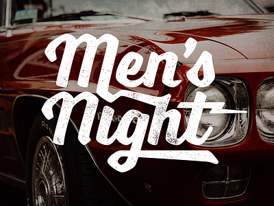 Men's Night auto brand branding car grit ligatures lightning logo mainly man men script