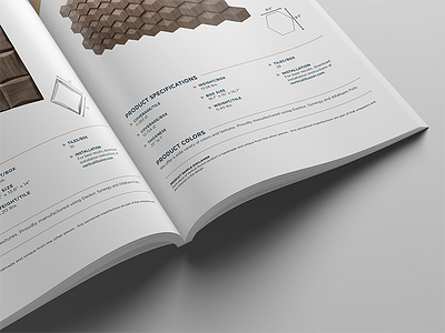 Vertical Illusion Product Guide book brand branding brochure design geometric layout magazine print print design tile