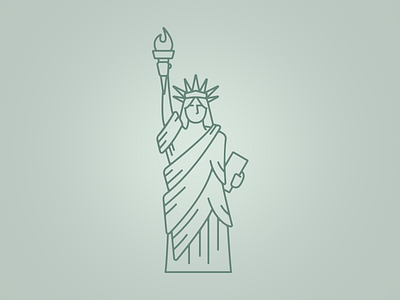 Lady Liberty america freedom illustration lady liberty line line art merica statue statue of liberty