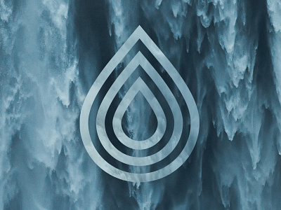 Water concentric drop droplet grow growth icon logo logo design rain ripple water wave