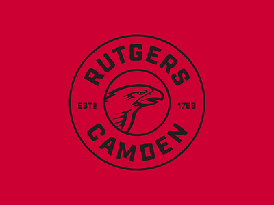 Rutgers–Camden Shirt Design apparel bird circle college raptor retro rutgers shirt thicklines tshirt university vintage