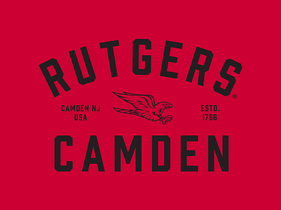 Rutgers–Camden T-Shirt apperal bird camden clothing college eagle falcon hawk raptor rutgers shirt tshirt university