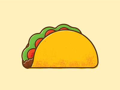 Taco food illustration line seperation taco taco tuesday texture thick lines vector