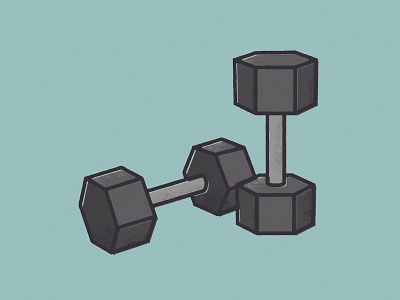 Weights dumbbell gym illustration lift lifting line line art shading texture thick lines vector weights