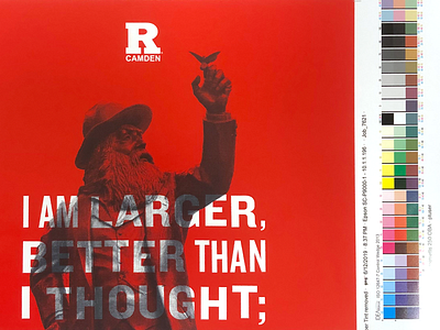 Printers Proof college halftone multiply overlay print red university walt walt whitman